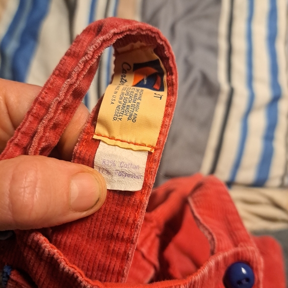 Carter's vintage red Corduroy dress 3t🌹❤️🎄 - Picture 4 of 5